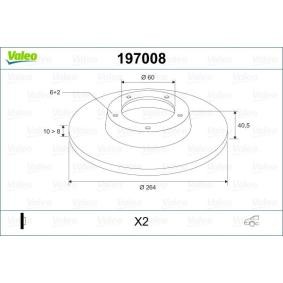 Comprar Disco de freno de VALEO 197008 a bajo precio de 56,65 €