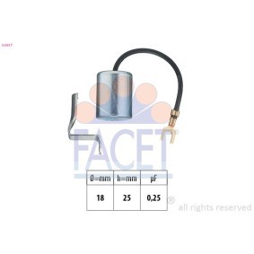 Achetez des Condenseur, système d'allumage FACET 0.0334 à prix pour 20,48 €