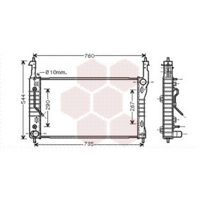 Achetez des Radiateur du moteur VAN WEZEL 37002424 à prix pour 195,32 €
