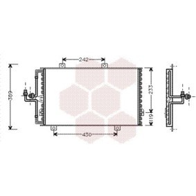 Achetez des Condenseur, climatisation VAN WEZEL 01005060 à prix pour 81,82 €