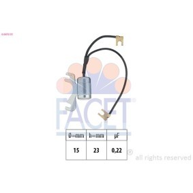 Achetez des Condenseur, système d'allumage FACET 0.0326 à prix pour 12,73 €