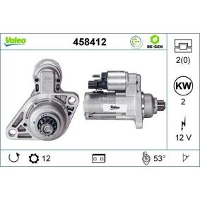Köp Startmotor av VALEO 458412 till det låga priset 7754,83 kr