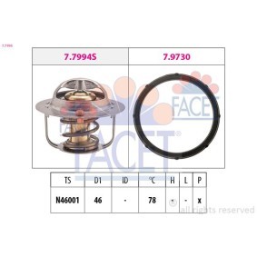 Achetez des Thermostat d'eau FACET 7.8551 à prix pour 18,26 €