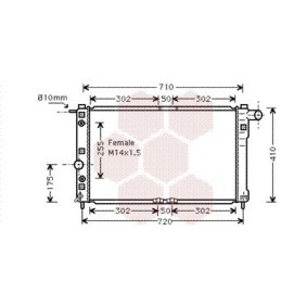 Achetez des Radiateur du moteur VAN WEZEL 81002010 à prix pour 97,28 €