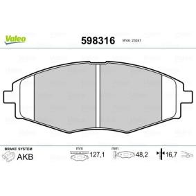 Comprar Juego de pastillas de freno de VALEO 598316 a bajo precio de 23,74 €