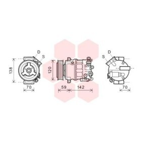 Kjøp AC-kompressor av VAN WEZEL 3700K578 til den lave prisen 9130,65 NOK