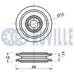 Compre Polia de desvio / de guia, correia trapezoidal estriada da RUVILLE 55096 a um preço baixo por 18,42 €