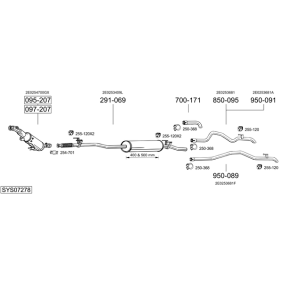 Køb Forreste lyddæmper af BOSAL 285-989 til den lave pris 893,98 DKK