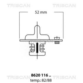 Achetez des Thermostat d'eau TRISCAN 8620 11682 à prix pour 16,56 €