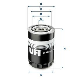 Køb Oliefilter af UFI 23.102.00 til den lave pris 73,42 DKK