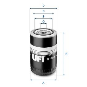 Køb Oliefilter af UFI 23.102.02 til den lave pris 93,52 DKK
