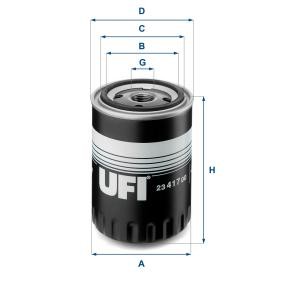 Köp Oljefilter av UFI 23.417.00 till det låga priset 96,84 kr