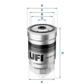 Compre Filtro de combustível da UFI 24.351.00 a um preço baixo por 7,67 €