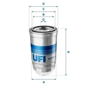 Compre Filtro de combustível da UFI 24.351.01 a um preço baixo por 11,93 €