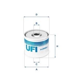 Köp Bränslefilter av UFI 24.360.01 till det låga priset 59,09 kr