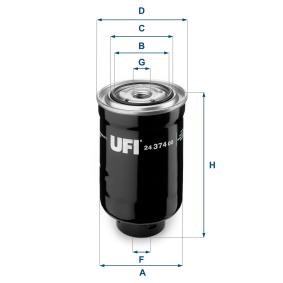 Köp Bränslefilter av UFI 24.374.00 till det låga priset 157,57 kr