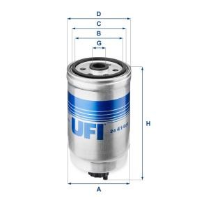 Compre Filtro de combustível da UFI 24.414.00 a um preço baixo por 15,61 €