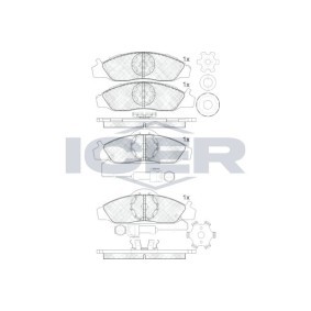 Compre Pastillas de freno de ICER online para Korando Family a precios moderados