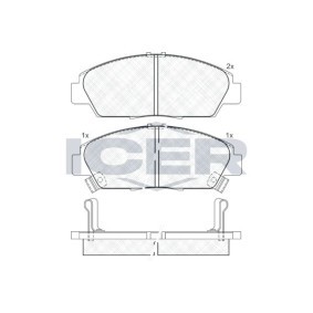 Acquista Kit pastiglie freni da ICER 181020 a buon mercato per soli 20,38 €
