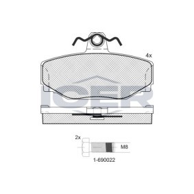 Acquista Kit pastiglie freni da ICER 181155-700 a buon mercato per soli 11,81 €