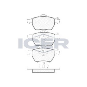 Acquista Kit pastiglie freni da ICER 181294 a buon mercato per soli 22,47 €