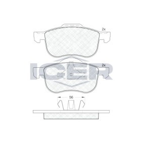 Acquista Kit pastiglie freni da ICER 181297 a buon mercato per soli 35,74 €