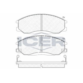 Acquista Kit pastiglie freni da ICER 181372 a buon mercato per soli 22,57 €