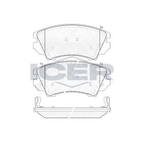 Acquista Kit pastiglie freni da ICER 181913 a buon mercato per soli 34,60 €