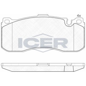 Acquista Kit pastiglie freni da ICER 181964 a buon mercato per soli 45,39 €