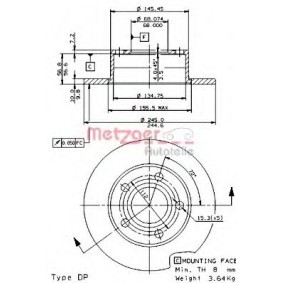 Bremsscheibe 14475 für SUPERB Kombi (3T5) für 38,08 CHF