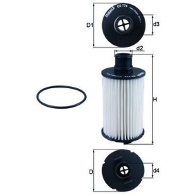 Köp Oljefilter av MAHLE ORIGINAL OX 774D till det låga priset 330,93 kr