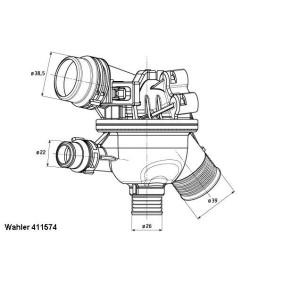 Achetez des Thermostat d'eau WAHLER 411574.102D à prix pour 114,99 €