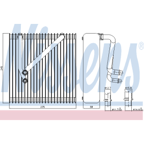 Verdampfer, Klimaanlage von NISSENS 92239