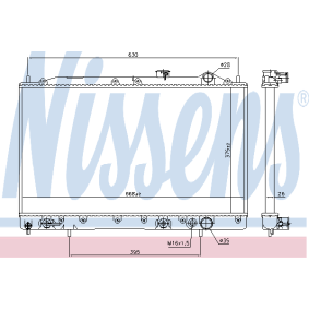 Achetez des Radiateur du moteur NISSENS 67010 à prix pour 78,57 €