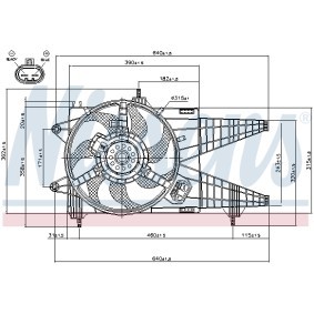 FIAT Kühlerlüfter von NISSENS