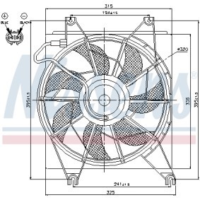 Kühlerlüfter 85620 HYUNDAI EXCEL von NISSENS