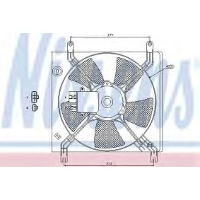 MITSUBISHI Kühlerlüfter von NISSENS