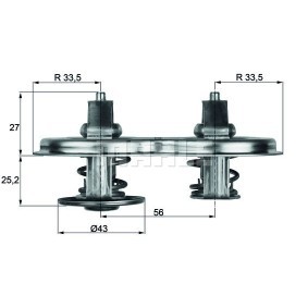 Kühlwasserthermostat von BEHR THERMOT-TRONIK TX 33 88D