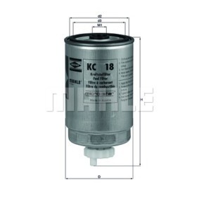 Achetez des Filtre à carburant KNECHT KC 18 à prix pour 7,87 €