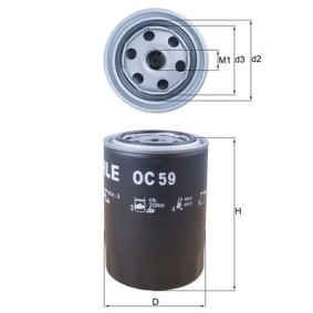 Achetez des Filtre à huile KNECHT OC 59 à prix pour 12,93 €