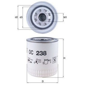 Achetez des Filtre à huile KNECHT OC 238 à prix pour 14,95 €