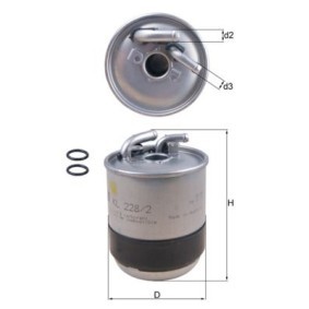 Achetez des Filtre à carburant KNECHT KL 228/2D à prix pour 39,13 €