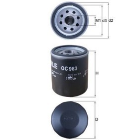 Achetez des Filtre à huile KNECHT OC 983 à prix pour 13,04 €