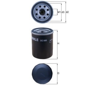 Achetez des Filtre à huile KNECHT OC 986 à prix pour 11,37 €