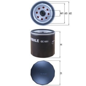 Achetez des Filtre à huile KNECHT OC 1051 à prix pour 15,50 €