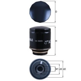 Achetez des Filtre à huile KNECHT OC 593/3 à prix pour 14,46 €