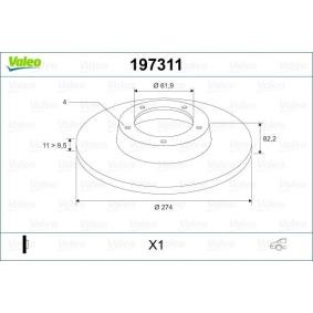 Bremsscheibe 197311 von VALEO günstig für 75,27 € online kaufen