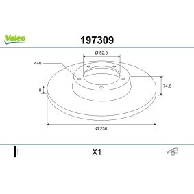 Bremsscheibe 197309 von VALEO günstig für 57,16 € online kaufen