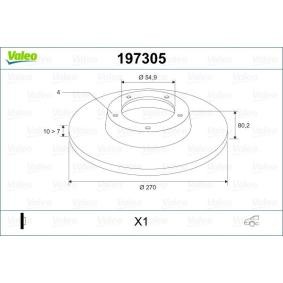Bremsscheibe 197305 von VALEO günstig für 50,03 € online kaufen