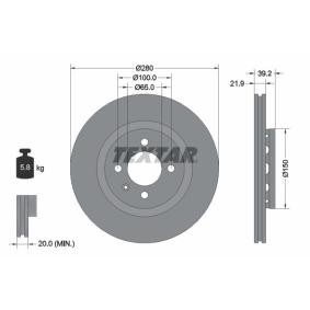 Comprar Disco de freno de TEXTAR 92043500 a bajo precio de 46,03 €